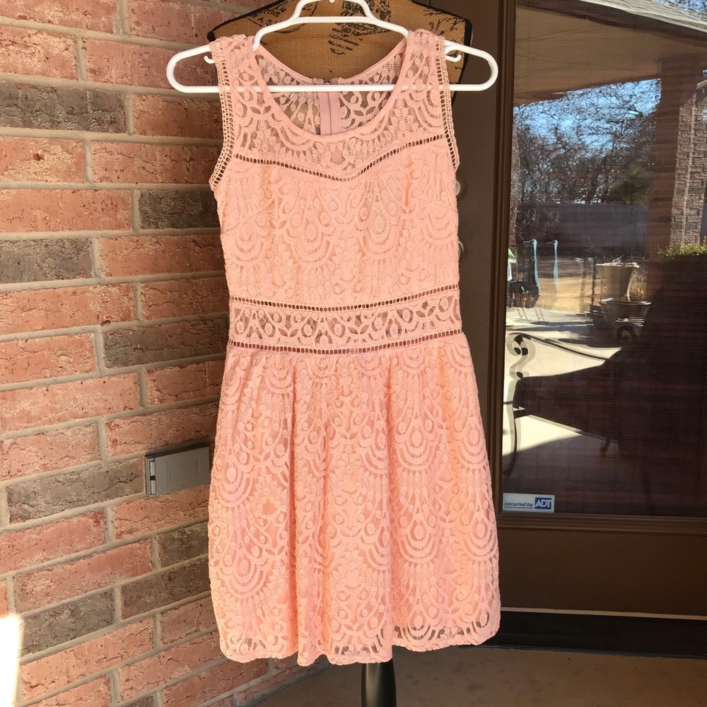 Trixxi Lace Skater Skirt Dress Sz 1 XS